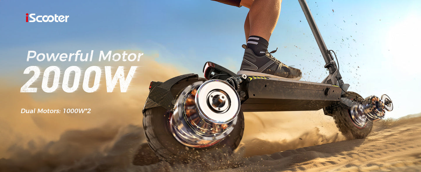 iScooter iX7 Pro 60 km/h Dual Motor Adult Electric Scooter | 2000W | 80 km Range Folding Off-Road E-Scooter