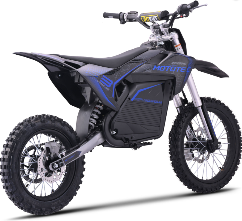 MotoTec Pro 50MPH (72V) 5000w Lithium Electric Dirt Bike