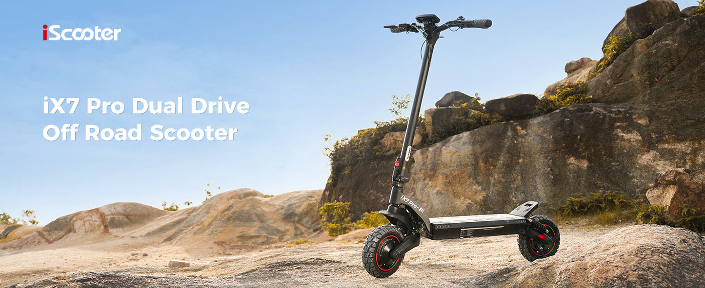 iScooter iX7 Pro 60 km/h Dual Motor Adult Electric Scooter | 2000W | 80 km Range Folding Off-Road E-Scooter