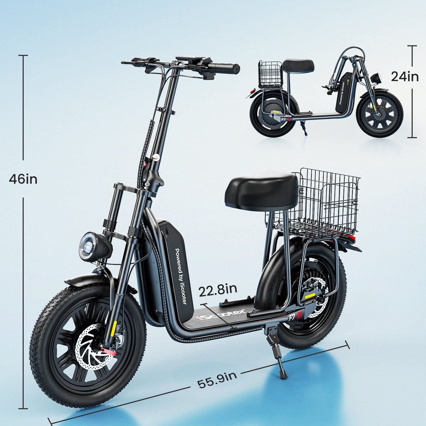iScooter F7 (48V) 1000w Multi-Purpose Electric Scooter