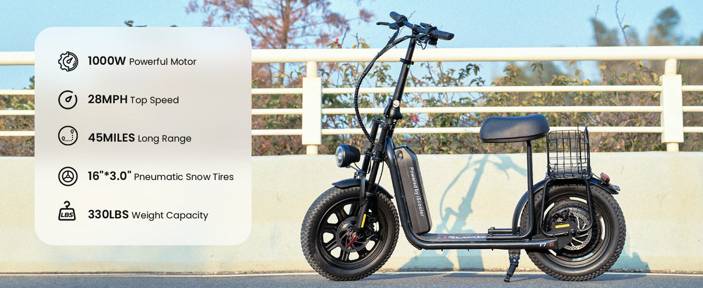 iScooter F7 (48V) 1000w Multi-Purpose Electric Scooter