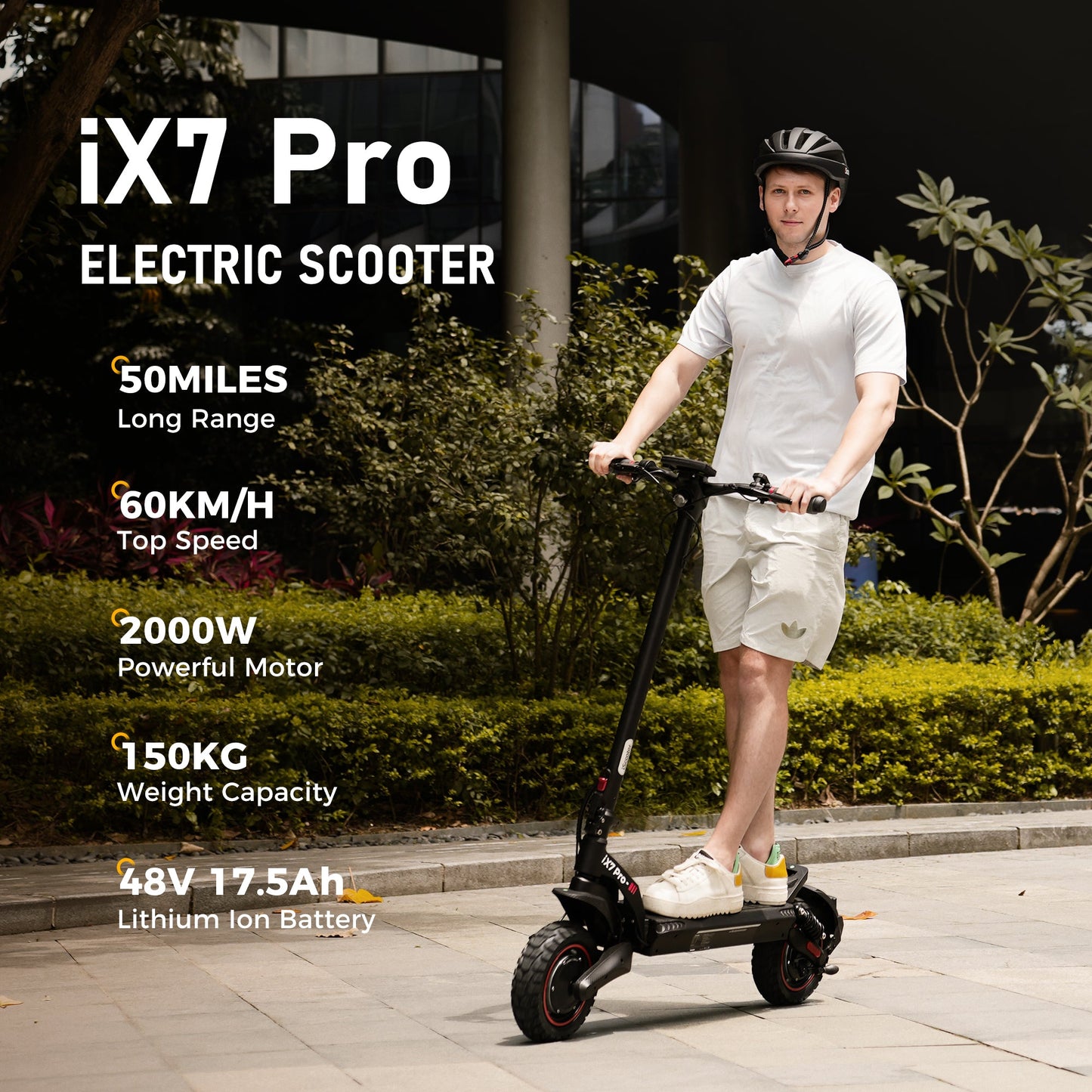 iScooter iX7 Pro 60 km/h Dual Motor Adult Electric Scooter | 2000W | 80 km Range Folding Off-Road E-Scooter