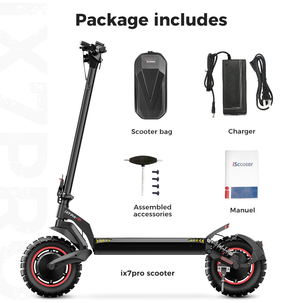 iScooter iX7 Pro 60 km/h Dual Motor Adult Electric Scooter | 2000W | 80 km Range Folding Off-Road E-Scooter