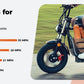 iScooter DX5 55 KM/H Seated Adult Electric Cargo Scooter | 1500W | 72 KM Range | 15" Tires | Long Range E-Scooter
