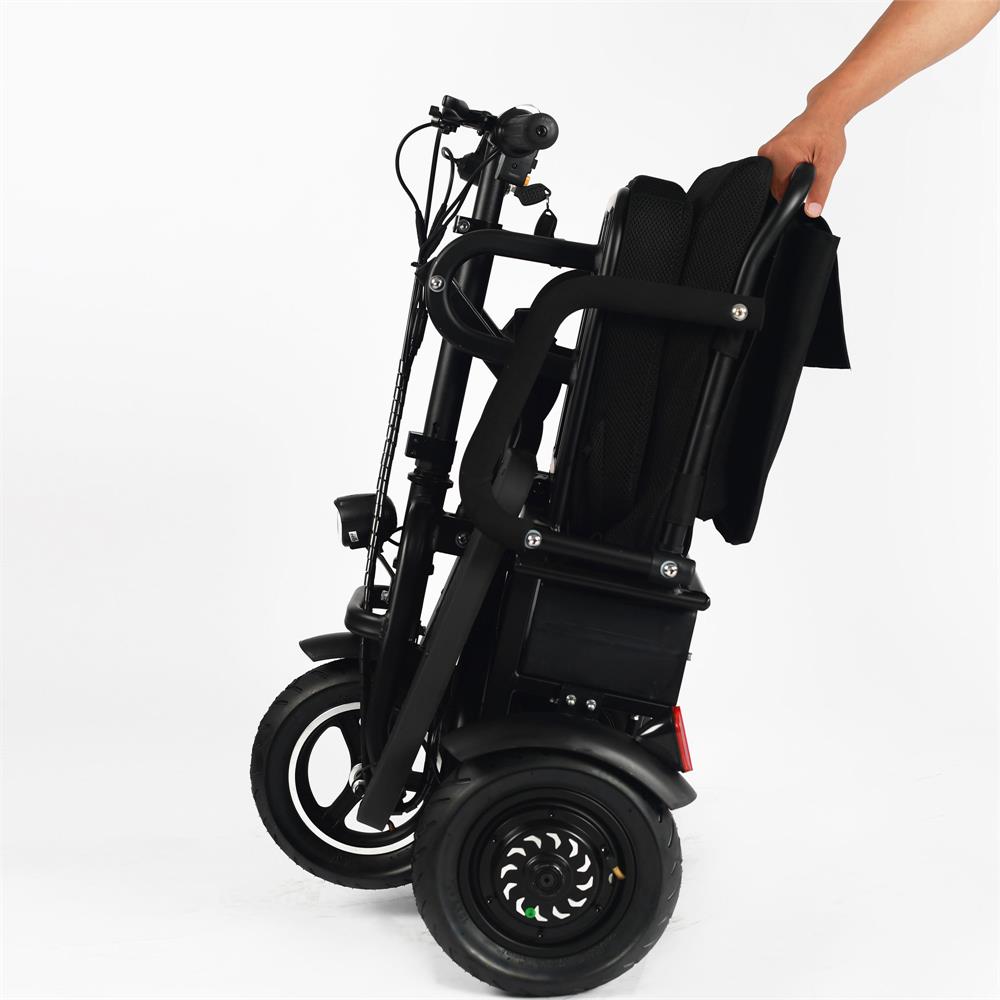 MotoTec (48V) 700w Lithium Black Folding Dual Motor Electric Mobility Trike