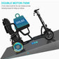 MotoTec (48V) 700w Lithium Black Folding Dual Motor Electric Mobility Trike
