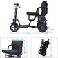 MotoTec (48V) 700w Lithium Black Folding Dual Motor Electric Mobility Trike