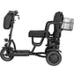 MotoTec (48V) 700w Lithium Black Folding Dual Motor Electric Mobility Trike