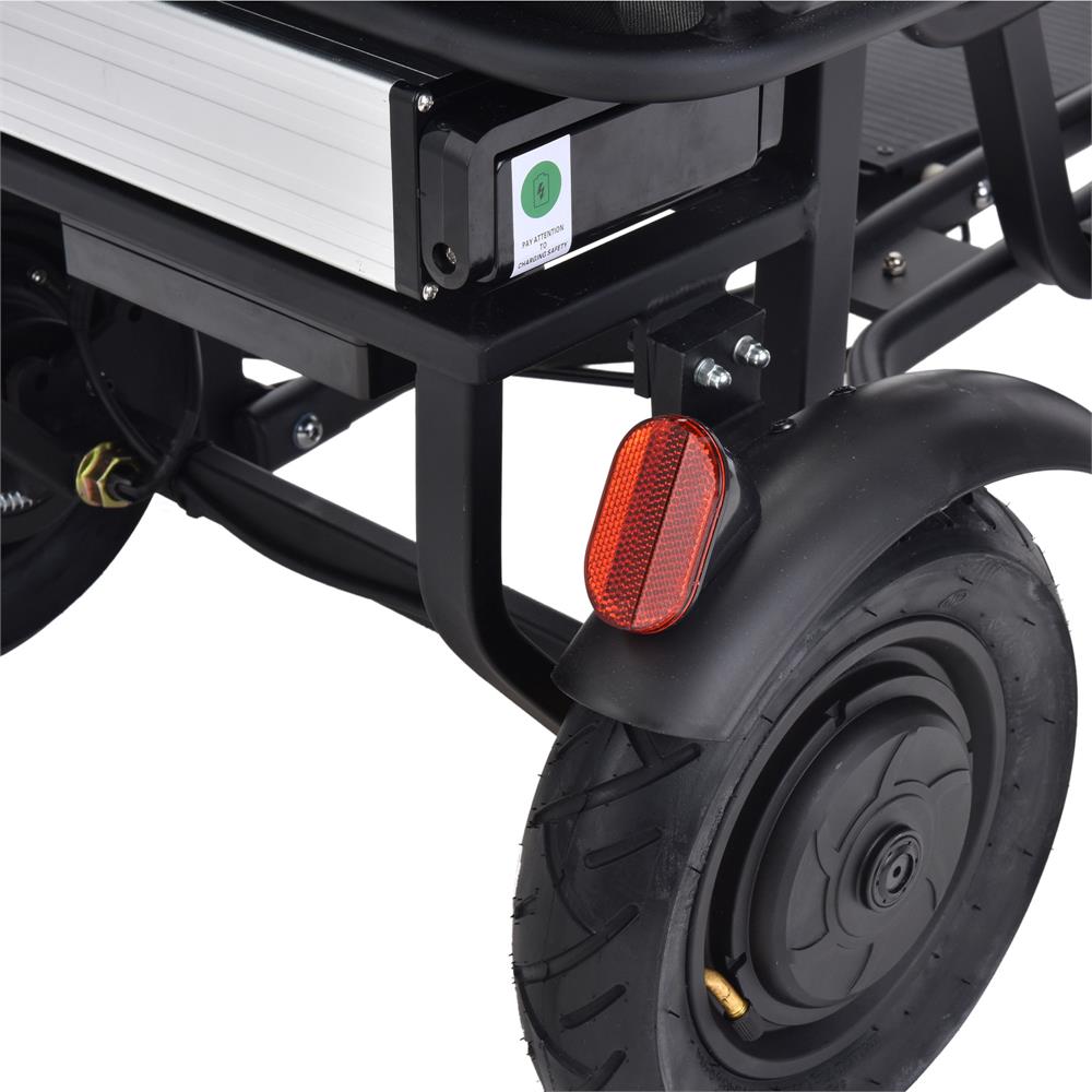 MotoTec (48V) 700w Lithium Black Folding Dual Motor Electric Mobility Trike
