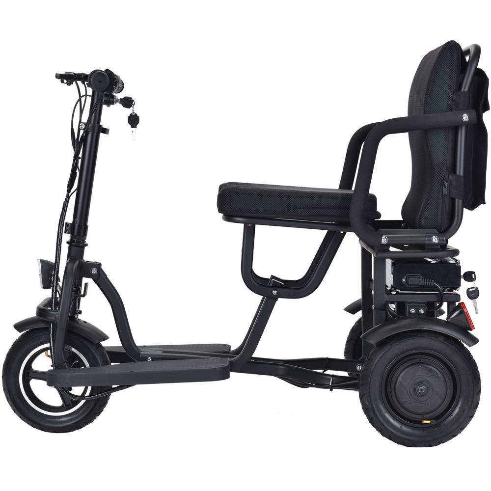 MotoTec (48V) 700w Lithium Black Folding Dual Motor Electric Mobility Trike
