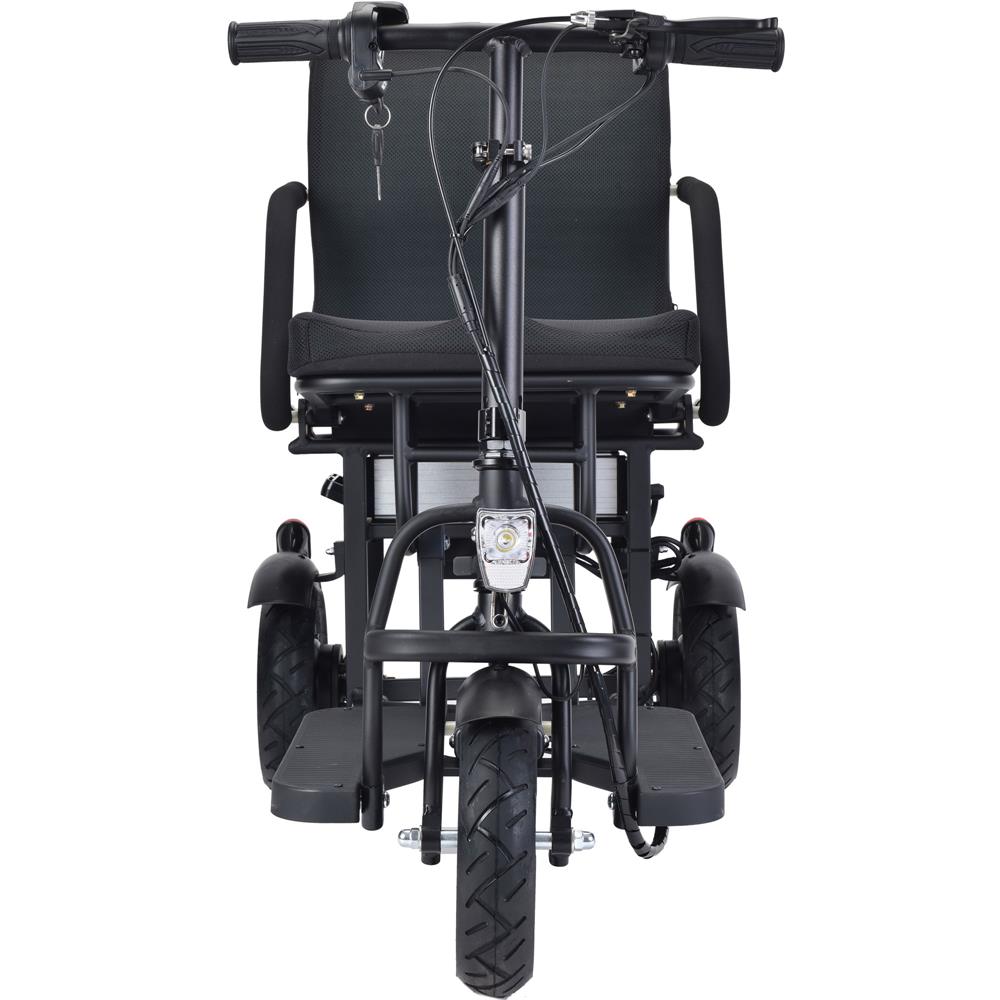 MotoTec (48V) 700w Lithium Black Folding Dual Motor Electric Mobility Trike