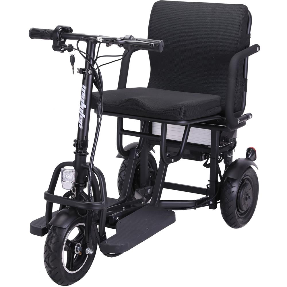 MotoTec (48V) 700w Lithium Black Folding Dual Motor Electric Mobility Trike