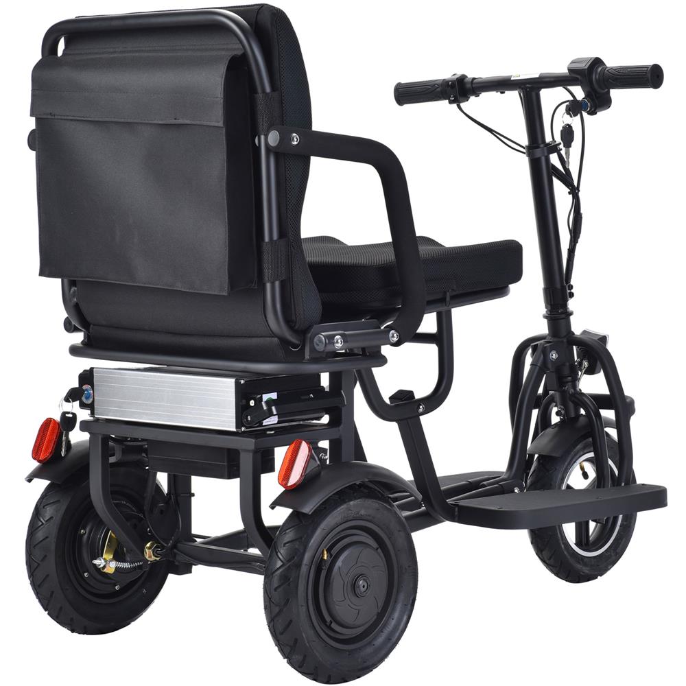 MotoTec (48V) 700w Lithium Black Folding Dual Motor Electric Mobility Trike