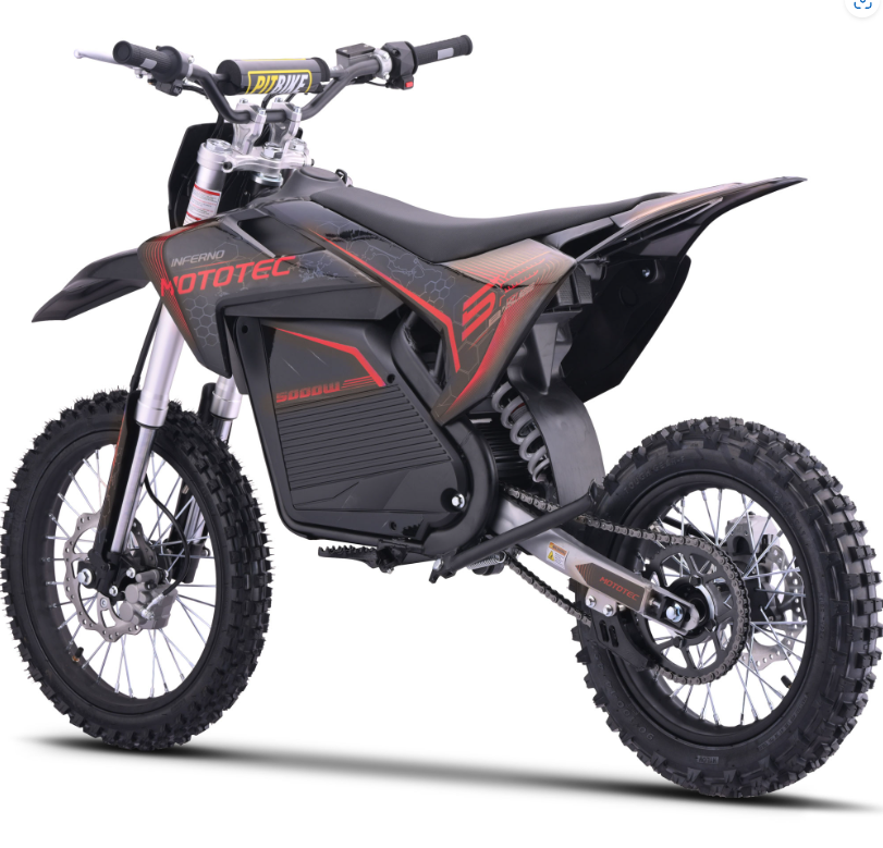 MotoTec Pro 50MPH (72V) 5000w Lithium Electric Dirt Bike