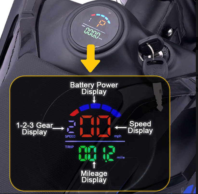 MotoTec Pro 50MPH (72V) 5000w Lithium Electric Dirt Bike
