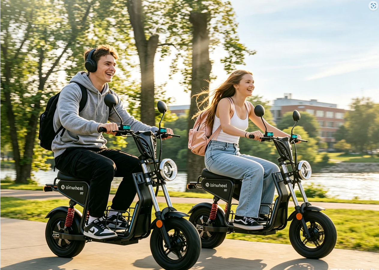 isinwheel H7 56 KM/H Seated Adult Electric Commuting Scooter | 1500W | 69 KM Range | 15" Tires | Long Range E-Scooter