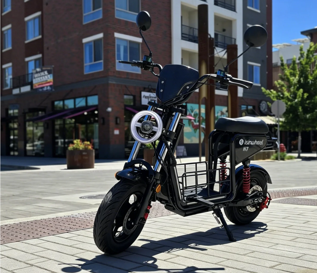 isinwheel H7 56 KM/H Seated Adult Electric Commuting Scooter | 1500W | 69 KM Range | 15" Tires | Long Range E-Scooter