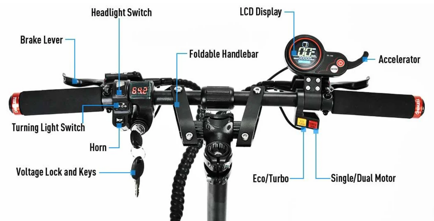 Teewing X5 85 km/h Dual Motor All-Terrain Electric Scooter | 6000W | 120 km Long Range | Folding Adult E-Scooter