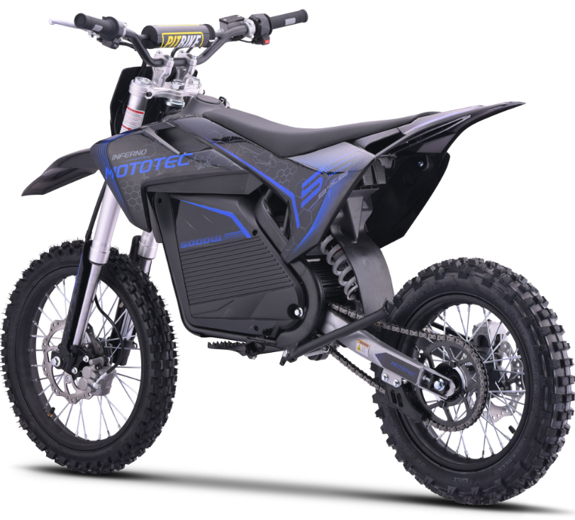 MotoTec Pro 50MPH (72V) 5000w Lithium Electric Dirt Bike