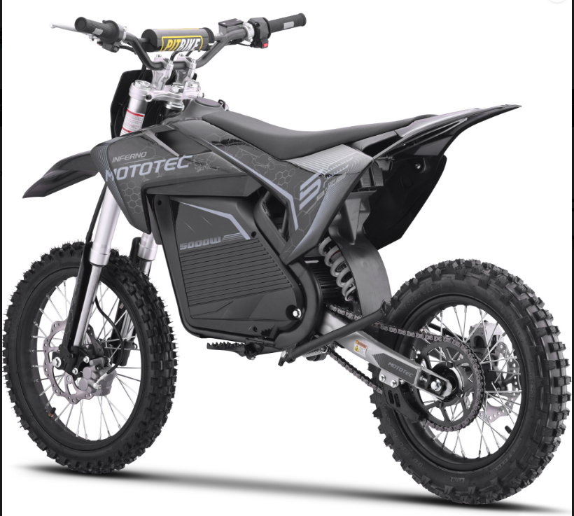 MotoTec Pro 50MPH (72V) 5000w Lithium Electric Dirt Bike