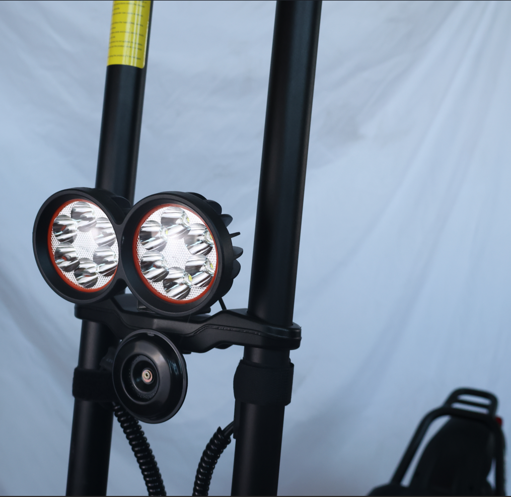 Kaabo Wolf Warrior X Max 44 MPH Dual Motor Adult Electric Scooter | 4000W Peak | 56 Mile Long Range Dual Stem NFC Key Lock E-Scooter