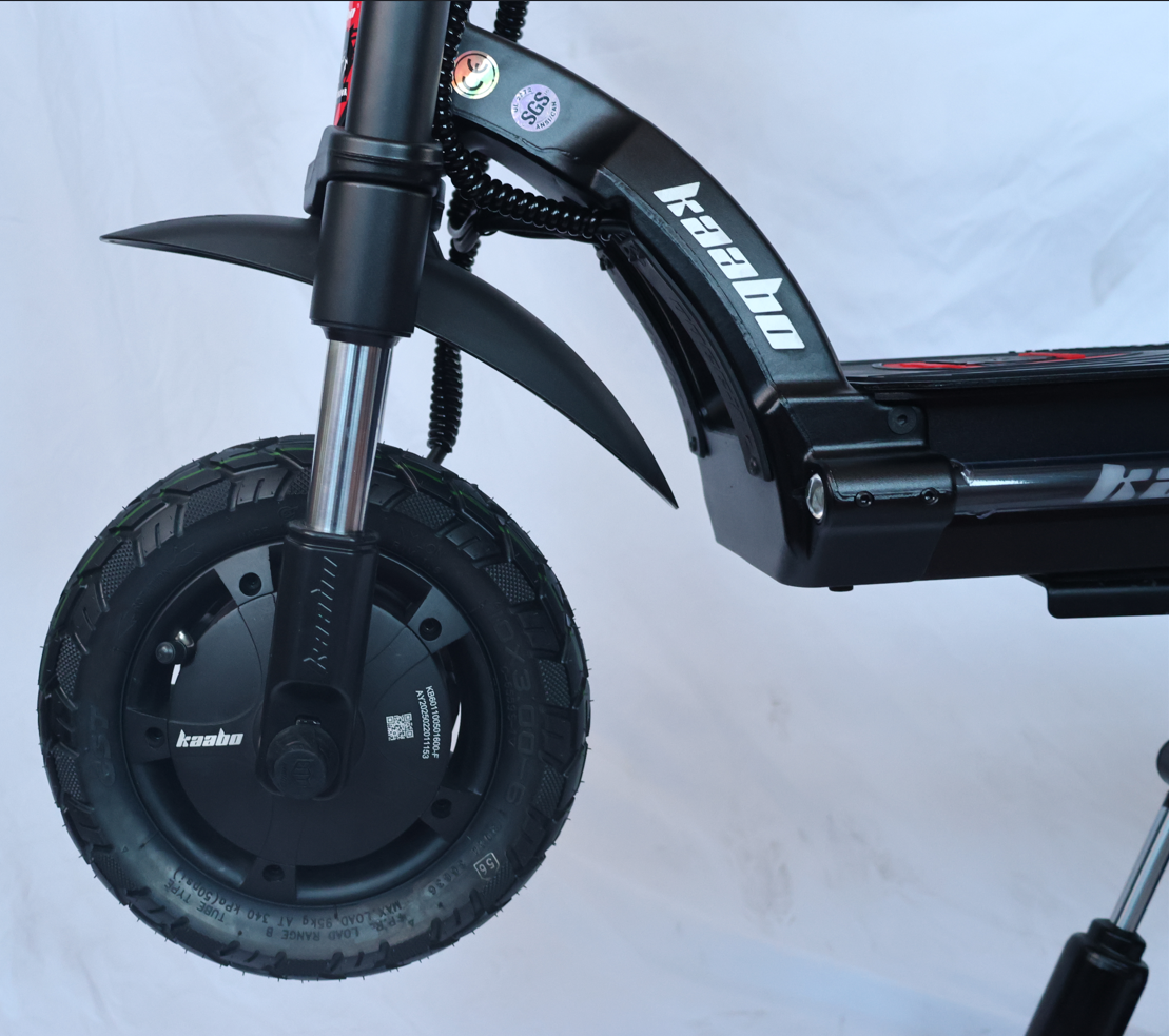 Kaabo Wolf Warrior X Max 44 MPH Dual Motor Adult Electric Scooter | 4000W Peak | 56 Mile Long Range Dual Stem NFC Key Lock E-Scooter