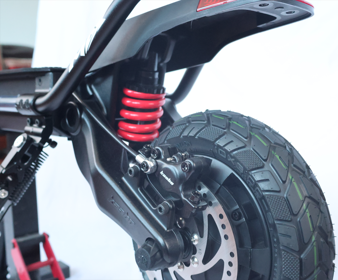 Kaabo Wolf Warrior X Max 44 MPH Dual Motor Adult Electric Scooter | 4000W Peak | 56 Mile Long Range Dual Stem NFC Key Lock E-Scooter