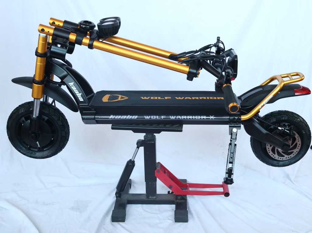 Kaabo Wolf Warrior X Max 44 MPH Dual Motor Adult Electric Scooter | 4000W Peak | 56 Mile Long Range Dual Stem NFC Key Lock E-Scooter