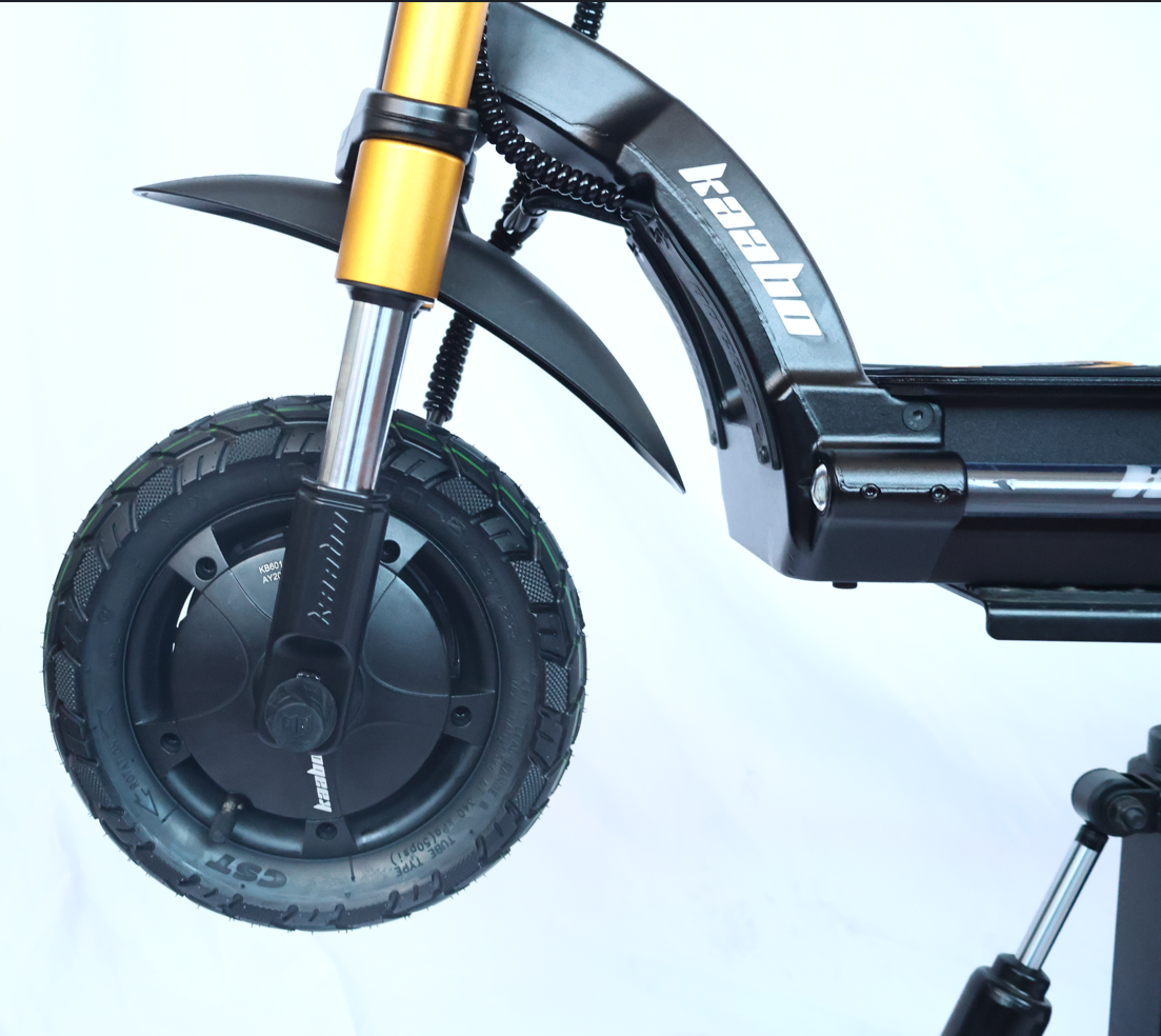 Kaabo Wolf Warrior X Max 44 MPH Dual Motor Adult Electric Scooter | 4000W Peak | 56 Mile Long Range Dual Stem NFC Key Lock E-Scooter