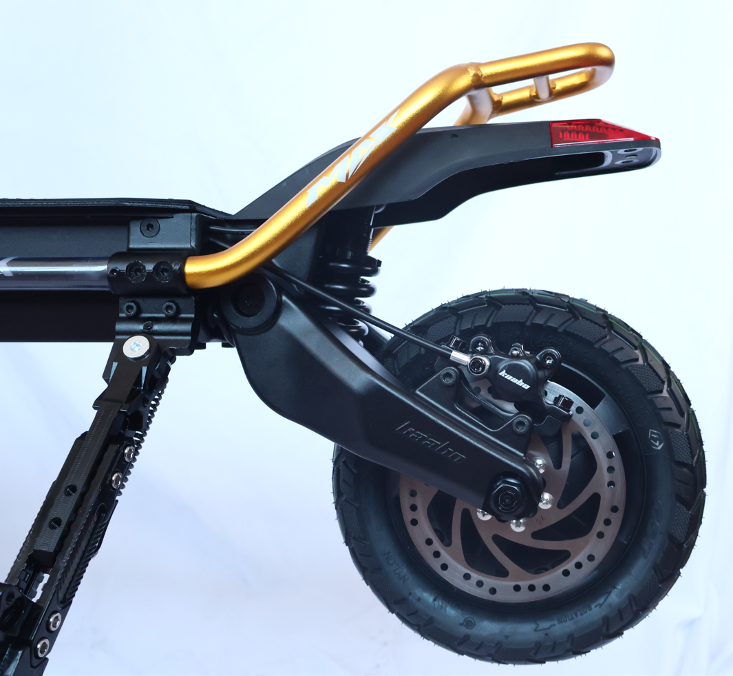 Kaabo Wolf Warrior X Max 44 MPH Dual Motor Adult Electric Scooter | 4000W Peak | 56 Mile Long Range Dual Stem NFC Key Lock E-Scooter