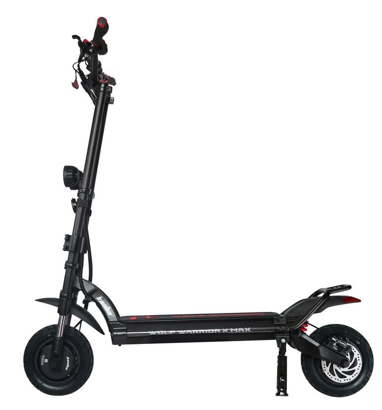 Kaabo Wolf Warrior X Max 44 MPH Dual Motor Adult Electric Scooter | 4000W Peak | 56 Mile Long Range Dual Stem NFC Key Lock E-Scooter