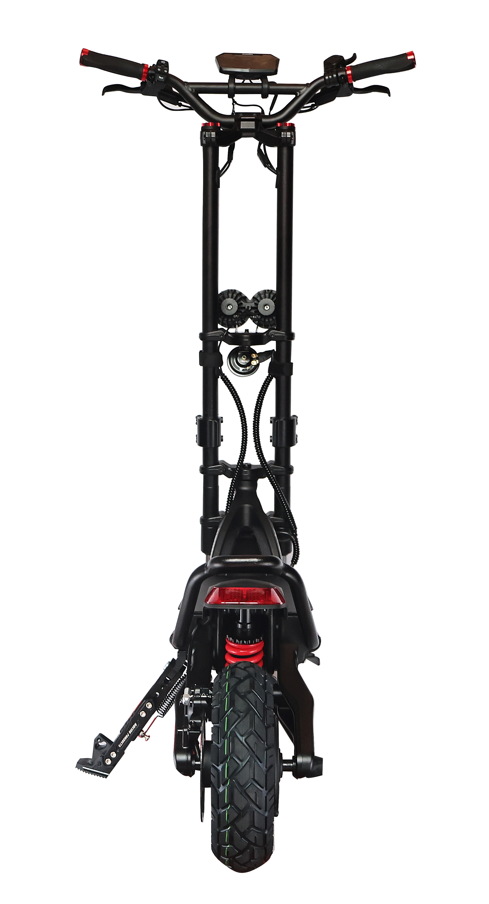 Kaabo Wolf Warrior X Max 44 MPH Dual Motor Adult Electric Scooter | 4000W Peak | 56 Mile Long Range Dual Stem NFC Key Lock E-Scooter