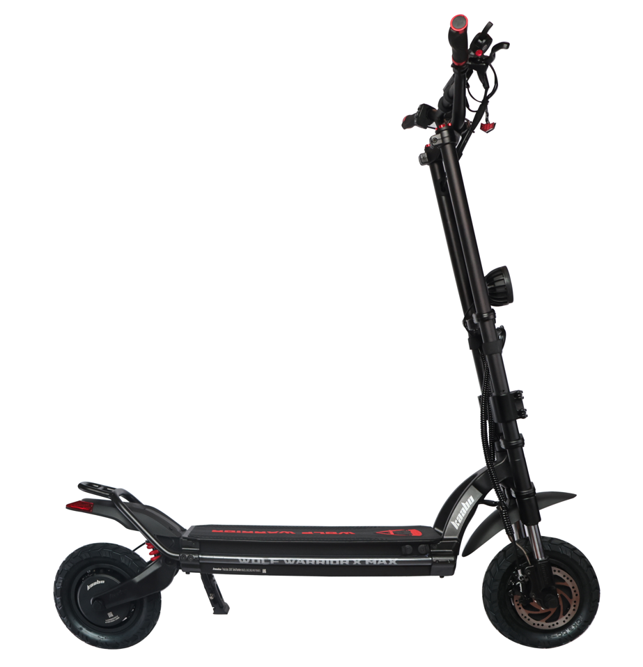 Kaabo Wolf Warrior X Max 44 MPH Dual Motor Adult Electric Scooter | 4000W Peak | 56 Mile Long Range Dual Stem NFC Key Lock E-Scooter