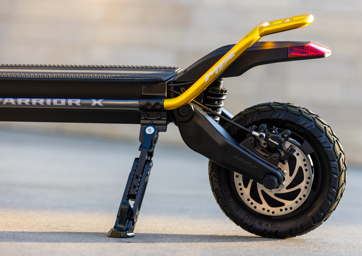 Kaabo Wolf Warrior X Max 44 MPH Dual Motor Adult Electric Scooter | 4000W Peak | 56 Mile Long Range Dual Stem NFC Key Lock E-Scooter