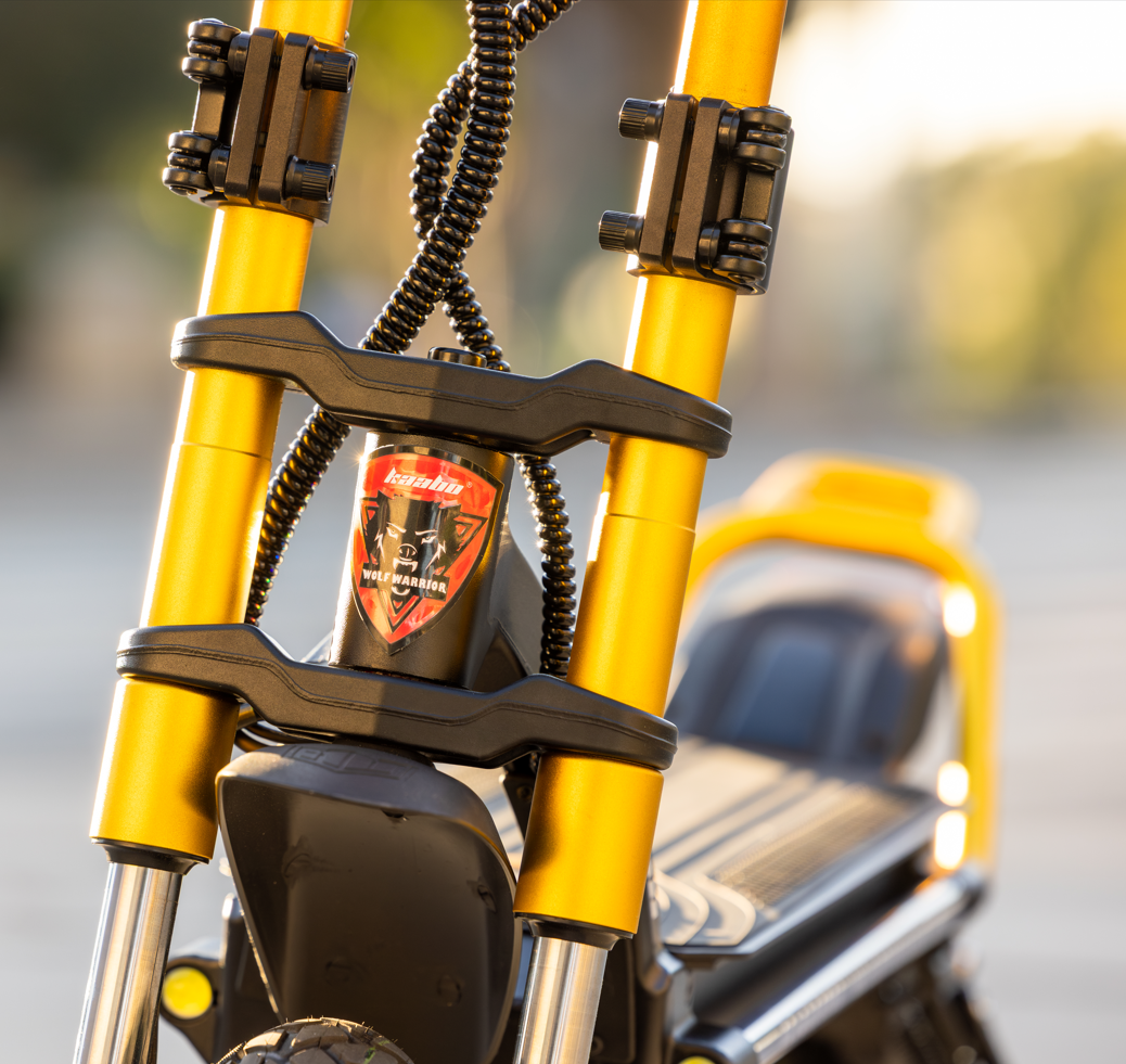 Kaabo Wolf Warrior X Max 44 MPH Dual Motor Adult Electric Scooter | 4000W Peak | 56 Mile Long Range Dual Stem NFC Key Lock E-Scooter
