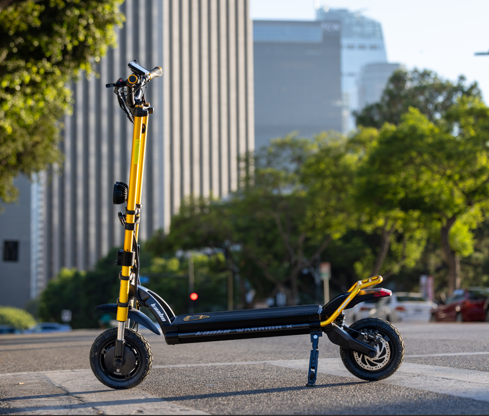 Kaabo Wolf Warrior X Max 44 MPH Dual Motor Adult Electric Scooter | 4000W Peak | 56 Mile Long Range Dual Stem NFC Key Lock E-Scooter