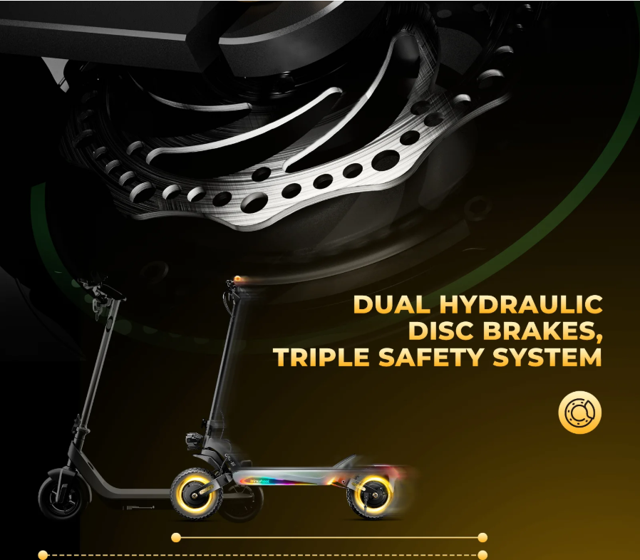 isinwheel GT4 72 km/h Dual Motor Off Road Electric Scooter | 2400W | 80 km Long Range | Folding E-Scooter