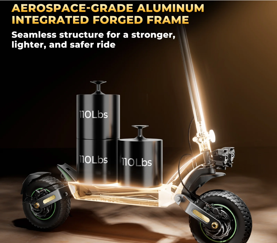 isinwheel GT4 72 km/h Dual Motor Off Road Electric Scooter | 2400W | 80 km Long Range | Folding E-Scooter