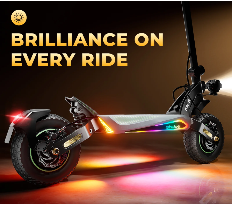 isinwheel GT4 72 km/h Dual Motor Off Road Electric Scooter | 2400W | 80 km Long Range | Folding E-Scooter