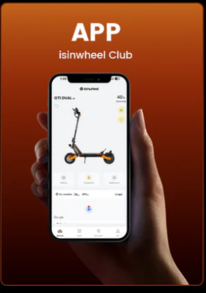 isinwheel GT1 52 km/h Dual Motor Off Road Electric Scooter | 1600W | 56 km Long Range | Folding E-Scooter