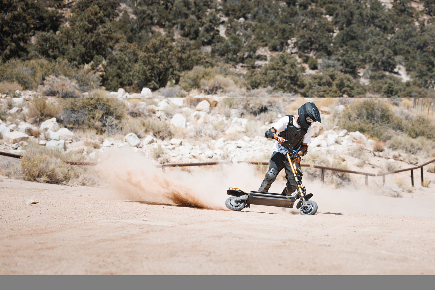 Kaabo Wolf Warrior X Max 44 MPH Dual Motor Adult Electric Scooter | 4000W Peak | 56 Mile Long Range Dual Stem NFC Key Lock E-Scooter